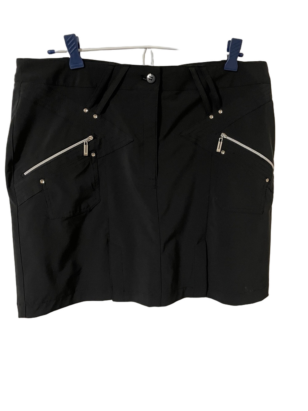 Jamie Sadock Black Zip-Pocket Skirt Size 10